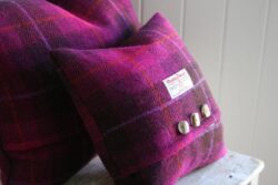 Wild Foxglove Harris Tweed Cushion (Small)