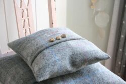 Dove Dawn Harris Tweed Cushion (Small)