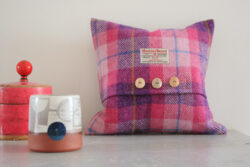 Hydrangea Harris Tweed Cushion (Small)